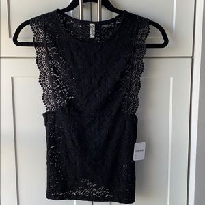 Free People *never worn* Beautiful black lace